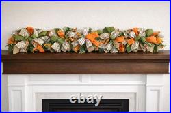 Easter Spring Garland, Burlap Bows, Greenery, Table Centerpiece Decoration