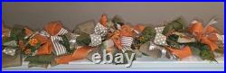 Easter Spring Garland, Burlap Bows, Greenery, Table Centerpiece Decoration