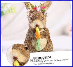 Easter Straw Bunny Sisal Bunny Easter Bunny Figurine Rabbit Baby Bunny Decoratio Easter Straw Bunny Sisal Bunny Easter Bunny Figurine Rabbit Baby Bunny Decoratio