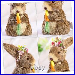 Easter Straw Bunny Sisal Bunny Easter Bunny Figurine Rabbit Baby Bunny Decoratio Easter Straw Bunny Sisal Bunny Easter Bunny Figurine Rabbit Baby Bunny Decoratio