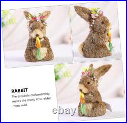 Easter Straw Bunny Sisal Bunny Easter Bunny Figurine Rabbit Baby Bunny Decoratio Easter Straw Bunny Sisal Bunny Easter Bunny Figurine Rabbit Baby Bunny Decoratio