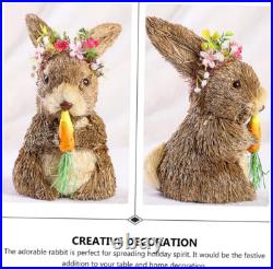 Easter Straw Bunny Sisal Bunny Easter Bunny Figurine Rabbit Baby Bunny Decoratio Easter Straw Bunny Sisal Bunny Easter Bunny Figurine Rabbit Baby Bunny Decoratio