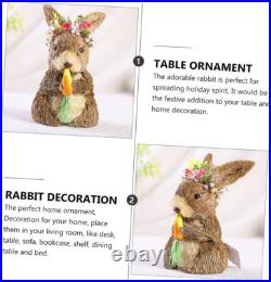 Easter Straw Bunny Sisal Bunny Easter Bunny Figurine Rabbit Baby Bunny Decoratio Easter Straw Bunny Sisal Bunny Easter Bunny Figurine Rabbit Baby Bunny Decoratio
