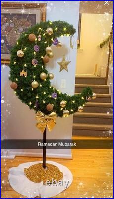 Eid Saeed TREE 6FT Half Moon Tree With Stand Inside And Outside. BRAND NEW