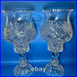 Elegant Crystal hurricane Candle Holders vintage