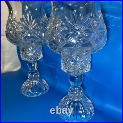 Elegant Crystal hurricane Candle Holders vintage