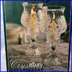 Elegant Crystal hurricane Candle Holders vintage
