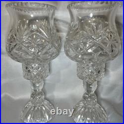 Elegant Crystal hurricane Candle Holders vintage