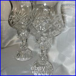 Elegant Crystal hurricane Candle Holders vintage