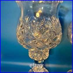 Elegant Crystal hurricane Candle Holders vintage