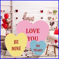 Elegant Heart Decoration Set for Valentine's Day 3 Sizes, Durable Cutouts
