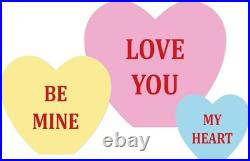 Elegant Heart Decoration Set for Valentine's Day 3 Sizes, Durable Cutouts