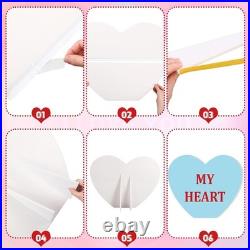 Elegant Heart Decoration Set for Valentine's Day 3 Sizes, Durable Cutouts