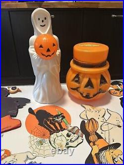 Empire Ghost Jack Lantern Happy Sad Blowmold Bayshore Honeycomb Owl Decorations Empire Ghost Jack Lantern Happy Sad Blowmold Bayshore Honeycomb Owl Decorations