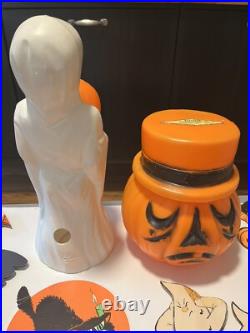 Empire Ghost Jack Lantern Happy Sad Blowmold Bayshore Honeycomb Owl Decorations Empire Ghost Jack Lantern Happy Sad Blowmold Bayshore Honeycomb Owl Decorations
