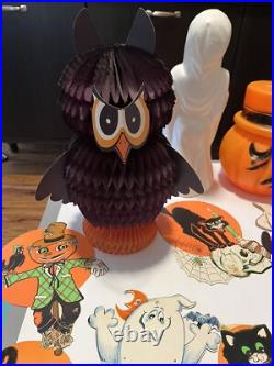 Empire Ghost Jack Lantern Happy Sad Blowmold Bayshore Honeycomb Owl Decorations Empire Ghost Jack Lantern Happy Sad Blowmold Bayshore Honeycomb Owl Decorations