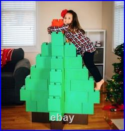 EverBlock Small Red Christmas Tree Topper Modular Decorative Building Block EverBlock Small Red Christmas Tree Topper Modular Decorative Building Block