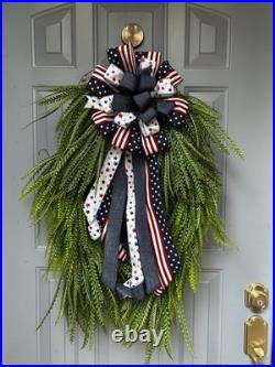 Everyday Beaded Grass Wreath With Bow