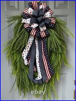 Everyday Beaded Grass Wreath With Bow