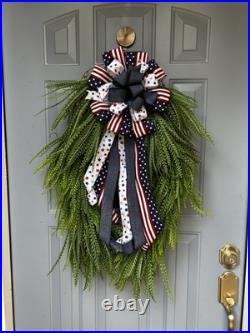 Everyday Beaded Grass Wreath With Bow