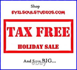 Evil Soul Studios Haunted Cemetery Lighted Column Set Halloween Graveyard Prop