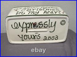 Expressly Yours Bread / Storage Box with Santa Claus & Christmas Tree Topper Lid
