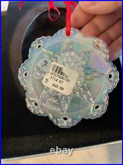 FENTON Glass French Opalescent Hand Painted'Blue Bird' Ornament-Artist Signed