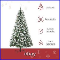 FREE SHIPPING? Christmas Tree, 6 Ft Hinged, Unlit, Full, Frosted Tips