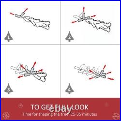 FREE SHIPPING? Christmas Tree, 6 Ft Hinged, Unlit, Full, Frosted Tips