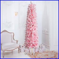 FREE SHIPPING? Christmas Tree, 7.5 Ft Hinged, Unlit, Pencil, 641 Branch Tips