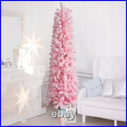 FREE SHIPPING? Christmas Tree, 7.5 Ft Hinged, Unlit, Pencil, 641 Branch Tips