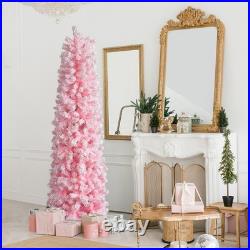 FREE SHIPPING? Christmas Tree, 7.5 Ft Hinged, Unlit, Pencil, 641 Branch Tips