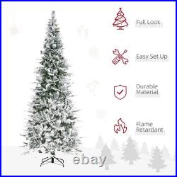 FREE SHIPPING? Christmas Tree, 9 Ft Hinged, Unlit, Pencil, Frosted Tips