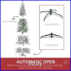 FREE SHIPPING? Christmas Tree, 9 Ft Hinged, Unlit, Pencil, Frosted Tips
