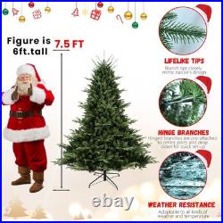 FREE SHIPPING? Christmas Tree, Hinged, 7.5 ft, 2444 Spread Branches
