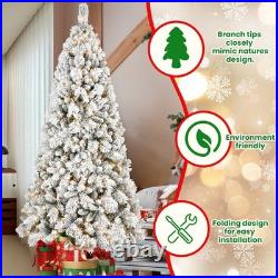 FREE SHIPPING? Christmas Tree, Hinged 7. Ft, Light up, 1252 Frosted Branches