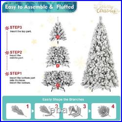 FREE SHIPPING? Christmas Tree, Hinged 7. Ft, Light up, 1252 Frosted Branches