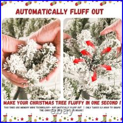 FREE SHIPPING? Christmas Tree, Hinged 7. Ft, Light up, 1252 Frosted Branches