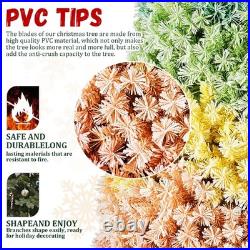 FREE SHIPPING? Rainbow Christmas Tree, 7.5 ft, 1207 Branches, Frosted Tips