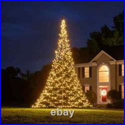 Fairybell Flagpole Christmas Tree Lights 20' Warm White 1200 LED's Fairybell Flagpole Christmas Tree Lights 20' Warm White 1200 LED's