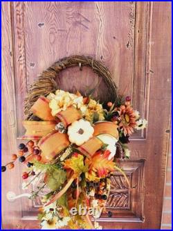 Fall Cornucopia Grapevine Wreath, 23Front Door Wreath, Fall Decor, Autumn Decor Fall Cornucopia Grapevine Wreath, 23Front Door Wreath, Fall Decor, Autumn Decor