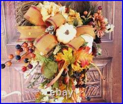 Fall Cornucopia Grapevine Wreath, 23Front Door Wreath, Fall Decor, Autumn Decor Fall Cornucopia Grapevine Wreath, 23Front Door Wreath, Fall Decor, Autumn Decor