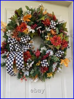 Fall Mackenzie child, Authentic Ribbon Beautiful Handmade Wreath With Light