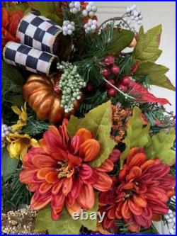 Fall Mackenzie child, Authentic Ribbon Beautiful Handmade Wreath With Light