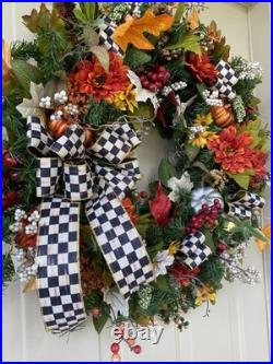 Fall Mackenzie child, Authentic Ribbon Beautiful Handmade Wreath With Light