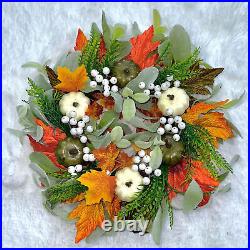 Fall Wreath Maple Leaves Pumpkin Wreaths Fall Decor Thanksgiving Wreaths