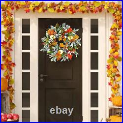 Fall Wreath Maple Leaves Pumpkin Wreaths Fall Decor Thanksgiving Wreaths