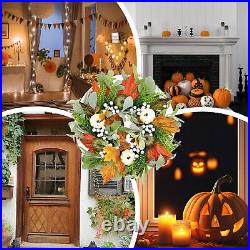 Fall Wreath Maple Leaves Pumpkin Wreaths Fall Decor Thanksgiving Wreaths