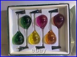 Faroy Handblown Glass Balloon Christmas Ornaments Clip On (Set of 9) Vintage