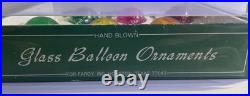 Faroy Handblown Glass Balloon Christmas Ornaments Clip On (Set of 9) Vintage